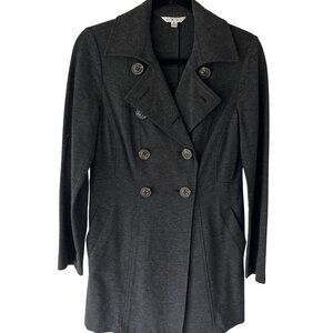 CAbi Style #648 Ponte Casablanca Double Breasted Trench Coat Jacket Gray Size S